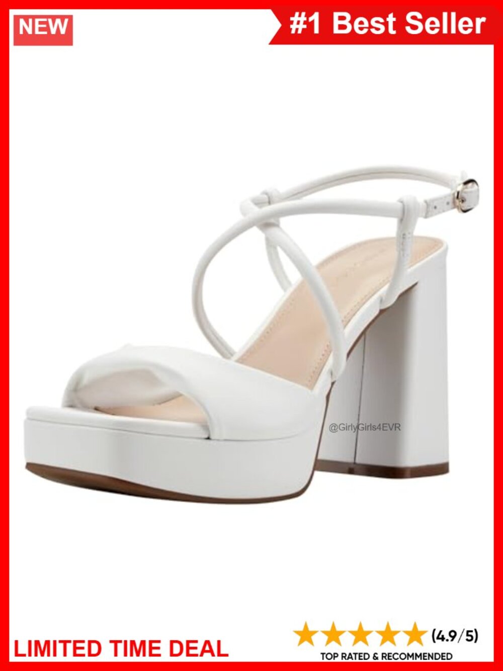 Faux Patent Leather Heeled Sandals Square Toe Block Heel